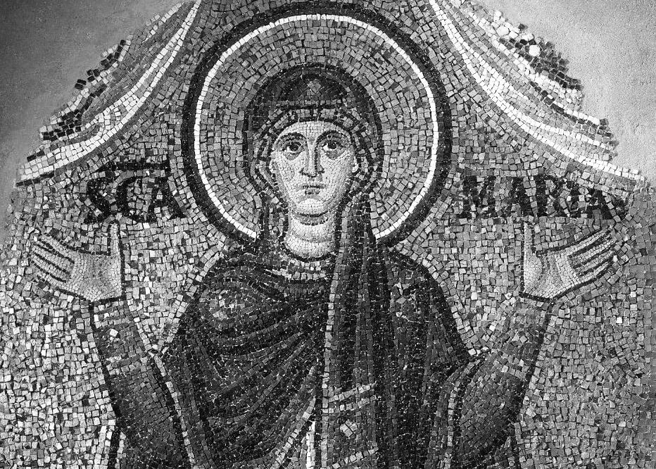 Vergine Orante, mosaico datato al 1112